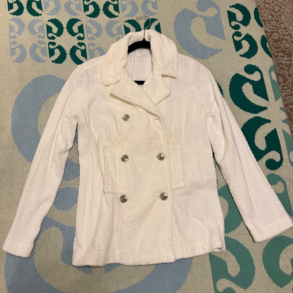 Vintage white Gertrude Davenport Pea Coat